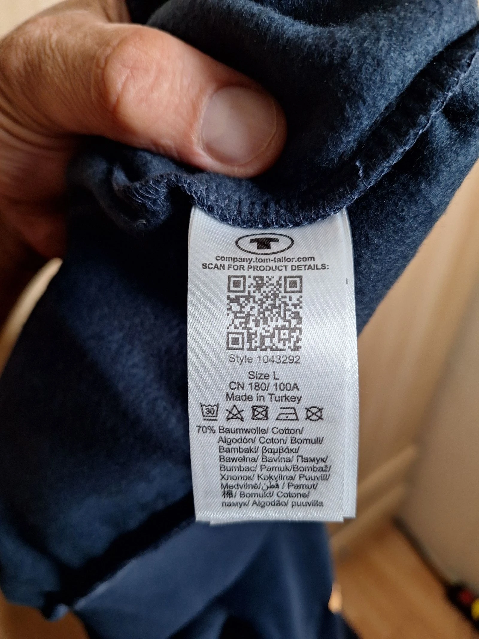Suéter com capuz Tom Tailor azul marinho tamanho G com etiqueta – photo 5